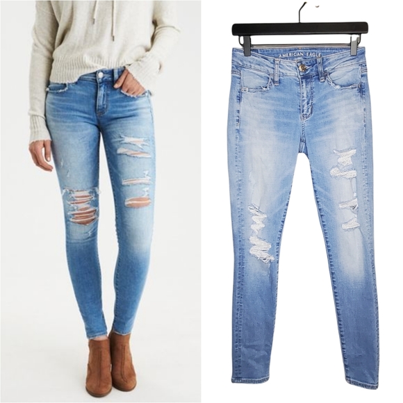 American Eagle Outfitters Denim - American Eagle Outfitters Distressed Jegging Light Wash Women's Size 2 Regular